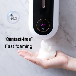 Dispensador automático de jabón de espuma recargable, dispensador de jabón sin contacto con sensor automático para montaje en pared, para cocina y baño - Product Image 2