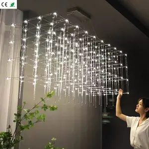 Современная подвесная светодиодная люстра ECOJAS, Подвесная лампа для гостиной, индивидуальное оформление отеля, большая подвесная люстра
