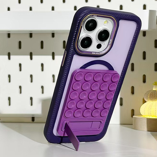 Multifunctional Silicone Suction 25 Cup Mobile Phone Holder Back Sticking Folding Design Self-adhesive Non-slip Desktop Mount