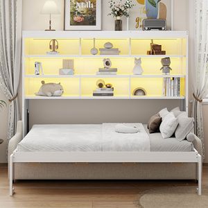 <b>Sofa</b> <b>Bed</b> With <b>Storage</b> White Framework Structure Bedroom Furniture For Children Adults Elderly - Product Image 1