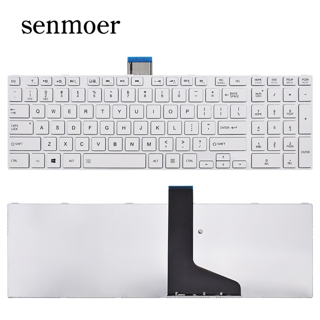 In Stock New Satellite L850 L850D L855 L855D L870 L870D L875D L950 L950D L955 L955D P850 White Frame Laptop Keyboard for Toshiba