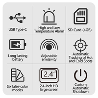 Caméra thermique infrarouge portable MESTEK TI240 -20~550 240320 Résolution 6 palettes de couleurs Caméra thermique industrielle