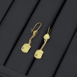 Boucles d'oreilles pendantes JXX en laiton plaqué or 24 carats, motif géométrique vintage, pour la Somalie, design classique de haute qualité - Product Image 2