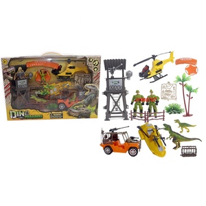 Ensemble de figurines de dinosaures du jurassique, véhicule de sauvetage, jouets, simulation, jeu - Product Image 5