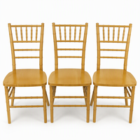 Chaise d'événement moderne dorée de style Chiavari, chaise de banquet en bois pour mariage, idéale pour la location en hôtel et salle de réception