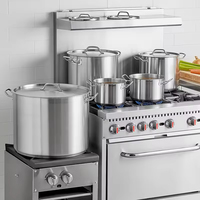 Marmite de cuisson commerciale 50/100L pour restaurant, grande marmite à soupe en acier inoxydable, ustensile de cuisson robuste pour induction, grandes marmites de cuisson