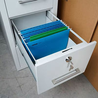 Rangement moderne vertical fer robuste personnel serrure meubles bureau métal acier 4 tiroirs ignifuge classeur