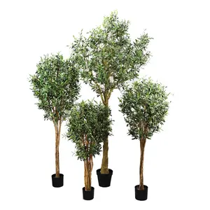 Pianta artificiale olivo finto bosso topiaria finto pino Bonsai cedro ginepro Thuja Plantas resistente UV decorazione esterna