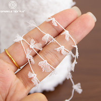 Soft Beaded Fancy Yarn 100% Polyester Tassel Mesh Fancy Yarn Decorative Fringe Novelty Yarn for Knitting & Garment Trims