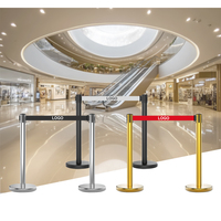Station de musée Théâtre Ligne personnalisée Acier inoxydable Rétractable Q Manager Queue Stand Ceinture Barrière Post Stanchions