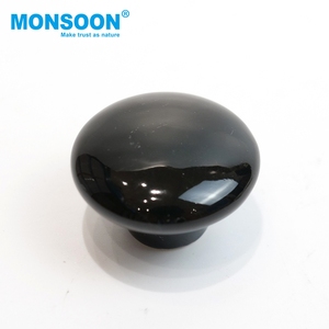 Poignée de porte en céramique classique à un seul trou, poignée ronde pour armoire de cuisine, boutons en porcelaine pour tiroirs. - Product Image 1