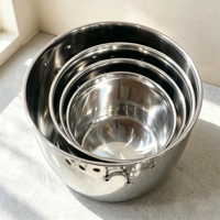 Ensemble de 9 casseroles en acier inoxydable détachables de haute qualité pour l'exportation, ensemble de casseroles africaines de forme incurvée, casserole de forme incurvée