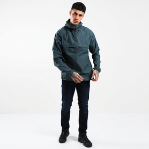Finer Threads Men's Lightweight 100% Cotton Vintage Autumn Sports <b>Jacket</b> Windbreaker Canvas Hood Color Block Design Stand Collar - Product Image 1