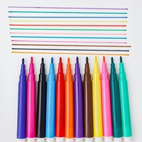 Stylo marqueur à eau de haute qualité, coloré, 24 couleurs, pointe feutre 0,7 mm, stylo aquarelle, ensemble de marqueurs artistiques pour l'écriture sur papier
