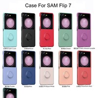 Casing pelindung ponsel Samsung Galaxy Z Flip 7, casing dengan pengisap magnetis cincin terintegrasi, casing pelindung tahan jatuh untuk Samsung Galaxy Z Flip 7