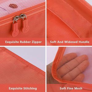 Ensemble de 6 cubes de rangement pour bagages de voyage, prix de gros, ensemble de cubes de rangement pour voyage - Product Image 3