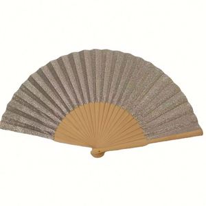 Abanico Artesanal de Bambú Personalizado con Flores y Pintura Estilo Japandi para Regalo de Boda o Decoración del Hogar - Product Image 1