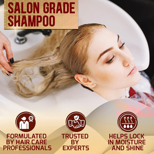 Shampooing Traitant à l'Huile d'Argan Marocaine pour Femmes et Hommes - Cheveux Secs, Abîmés et Gras - Hydratant et Nourrissant - Qualité Salon - Product Image 3