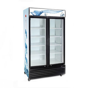 Réfrigérateur à boissons douces Commercial, pour boissons fraîches, à <span class=keywords><strong>Double</strong></span> <span class=keywords><strong>porte</strong></span> en verre, affichage vertical - Product Image 2