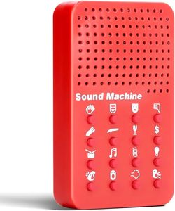Máquina de Sonido con 16 Botones, Transmisor y Receptor de Audio Portátil de Plástico Rojo, Caja de Efectos de Sonido Electrónicos, Divertido Regalo de Broma para Fiestas - Product Image 1