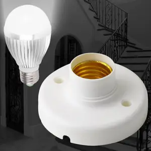 Petite ampoule LED ronde en plastique maïs haute qualité E27 vis montage plat base de la lampe douille support de lampe