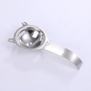 Food Grade Stainless Steel Egg Separator Metal Kitchen Gadget with Filter for Egg Yolk and White Stirring Function