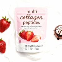 Poudre de Collagène Multi-Sources en Gros pour Fabricants, Supplément de Collagène Polypeptidique Vitaminé, Milkshake, 1 lb de Poudre de Collagène