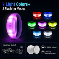 Bracelet en silicone avec logo personnalisé, bracelet lumineux LED, bracelet lumineux RGB pour concert, festival, promotion d'événements