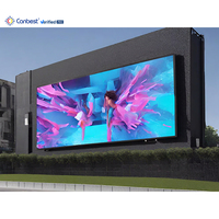 Écran LED d'affichage extérieur fixe couleur pleine MES 960x960mm P4 HD, étanche IP65, avec une luminosité élevée de 5500 Nits