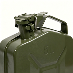 Bidon métallique de 5 L, bidon de stockage de carburant portable et étanche pour voiture, moto, conteneur de carburant de secours d'urgence - Product Image 2