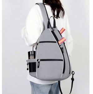 Pickleball Paddle <b>Backpack</b> Adjustable Crossbody Sling Tennis Racketbag With Water Bottle Holder Portable Feature - Product Image 3