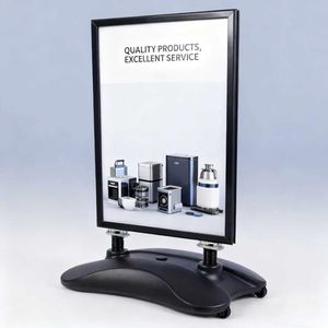 Espositore Mobile Professionale Durevole in Composito Alluminio-ABS per Esterni - Ideale per Concerti e Mercati |   Facile Cambio Poster - Product Image 1