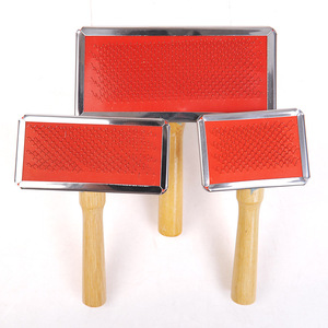 Sisir Ikatan Terbuka Kucing dan Anjing, Kayu Solid Sisir Perawatan Anjing Perlengkapan Hewan Peliharaan Pegangan Kayu Sisir Pin - Product Image 1