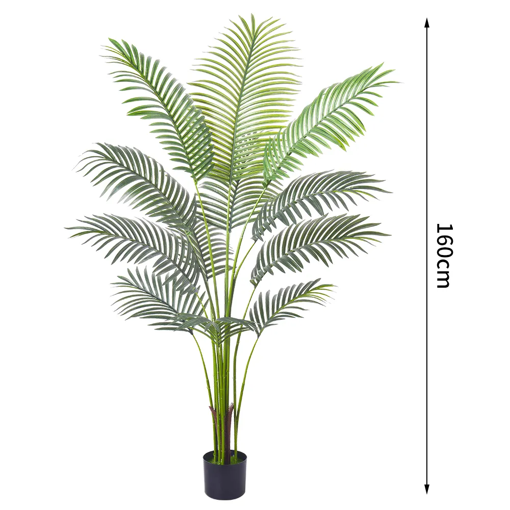 hot selling 2024 artificial palm leaves plants home decorations plastic artificial palm tree indoor palm tree decor