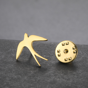 Broche de Acero Inoxidable con Diseño de Golondrina, Colibrí y Diente de León, Estilo Casual y Lindo, para Mujeres y Hombres, Accesorios de Joyería para Ropa - Product Image 4