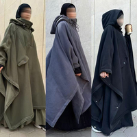 Manteau Abaya en polaire personnalisé avec poches pour femme, robe musulmane, vêtement islamique instantané, Ramadan, Eid Abaya