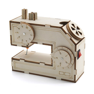 Kit de bricolaje de máquina de coser de madera para niños, juguete educativo de ciencia y aprendizaje STEAM, de 7 a 9 años, juguete educativo de montaje manual - Product Image 2
