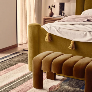 <span class=keywords><strong>Banco</strong></span> de Pie Tapizado en Terciopelo con Estilo Moderno <span class=keywords><strong>para</strong></span> Sala de Estar, Reposapiés <span class=keywords><strong>para</strong></span> el Hogar, Apartamento, Hotel, Hospital, Baño - Product Image 5