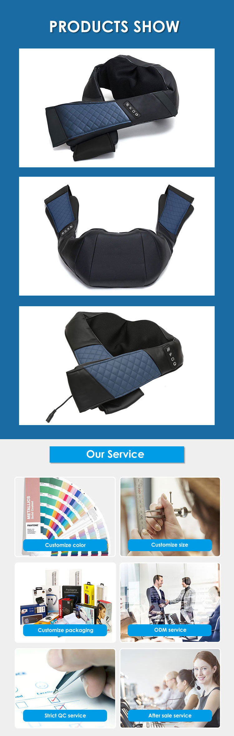 Electric Relax body Shiatsu Kneading Neck Shoulder Massager Shawl with Heat for Car Home Office Use