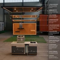 Cuisine extérieure préfabriquée de qualité commerciale, entièrement pré-câblée et résistante à l'eau, pour camping touristique, divertissement en plein air et espace de cuisson