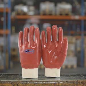 NMsafety PVC-olie gedoopte gebreide waterdichte thermische handschoenen, visserijhandschoenen van interlock katoen, bulk - Product Image 4