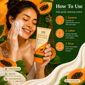 Limpiador Facial Suave con Extracto Natural de Papaya, Elimina Puntos Negros y Grasa de los Poros, Suaviza y No Irrita - Product Image 3