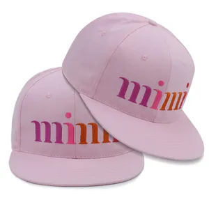 Sombrero bordado Logotipo de color sólido personalizado en blanco 6 paneles protección solar al aire libre para mujeres gorra de béisbol deportiva plana