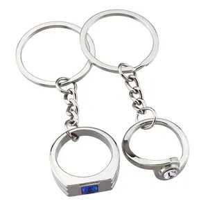 Couple rings Keychain metal lovers key ring for couple Bag classics Charm with Gift Bag Pendant