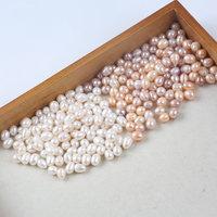Perles naturelles en gros 8-9mm riz forme ovale blanc perles d'eau douce en vrac