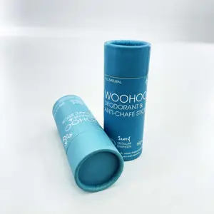 Compostable Oval Deodorant & Antiperspirant Push Up Packaging Refillable Natural Deodorant Container Kraft Paper Tube Box