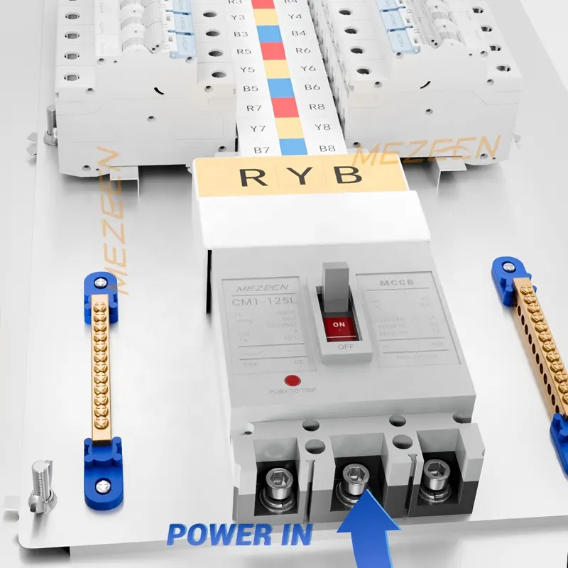 壁内DBボックス電気3相12/18/24/36/48ウェイ配電ボックスホームホテルオフィスデザインスチールパワーボックス