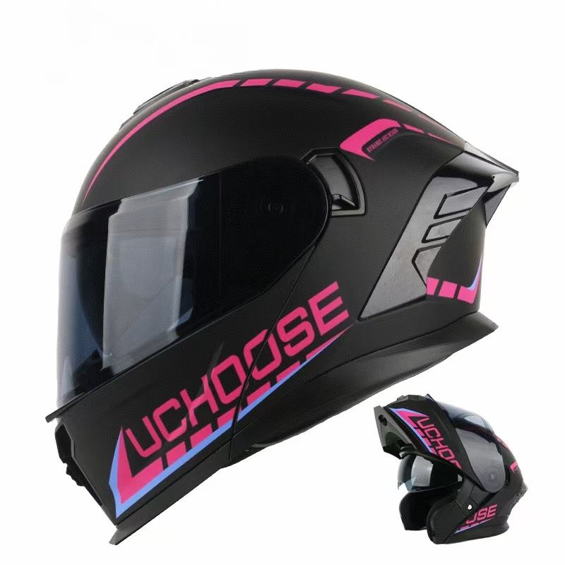 High Quality Unisex Dual Visor Flip-up Motorcycle Helmet Astronaut Style  Comfortable Lining Custom Decal Low-Priced ABS Material