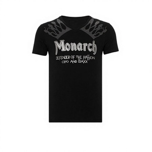 Camiseta de Hombre 100% Algodón, Diseño Personalizado, Impresión Digital, con Pedrería, Ligera, Transpirable y de Secado Rápido, Venta al Por Mayor Verano 2026 - Product Image 1
