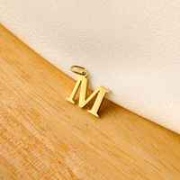 Collier minimaliste en acier inoxydable pas cher MECYLIFE, pendentif lettre initiale en or 18 carats pour femmes
